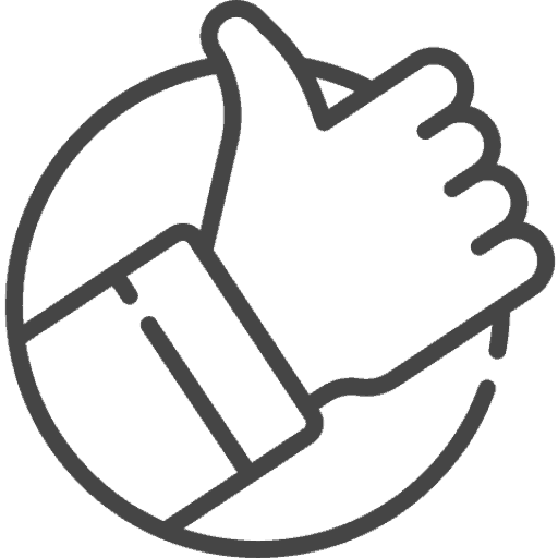 Alles aud einer Hand: Symbol Daumen hoch